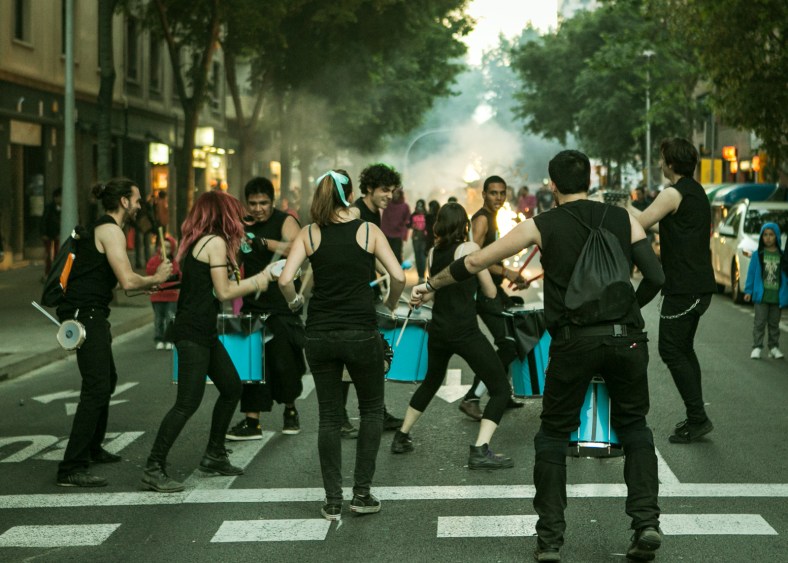 Nunca falta la batucada