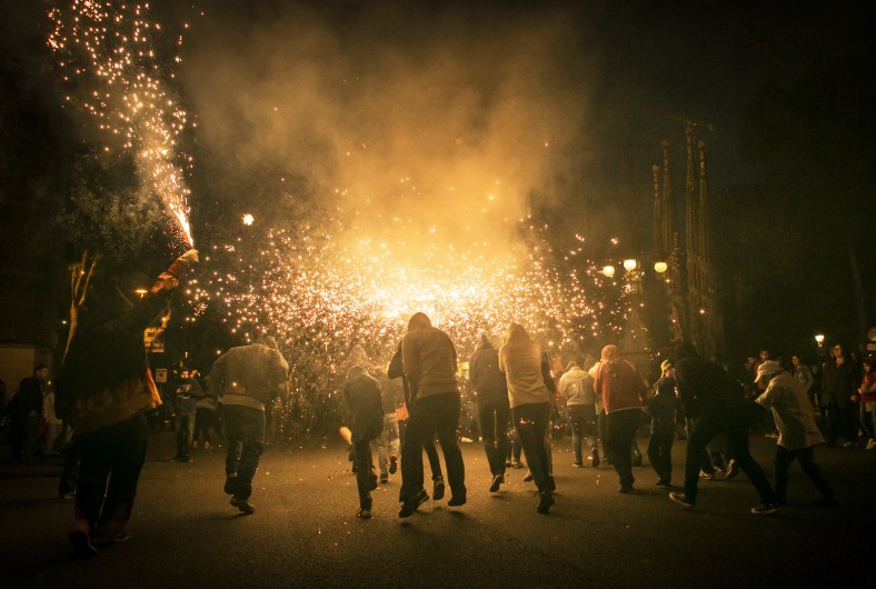 Con La Sagrada Familia de fondo