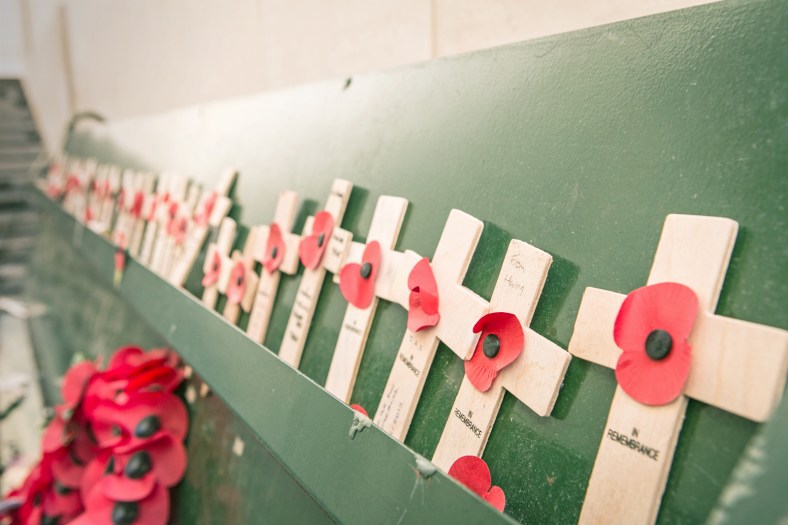 Cruces en el Memorial de Menin