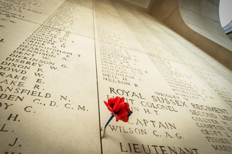 En el Memorial de Menin se conmemoran los nombres de 54.896 soldados