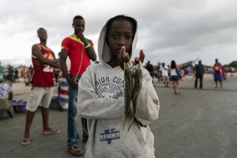 El niño de los pescados