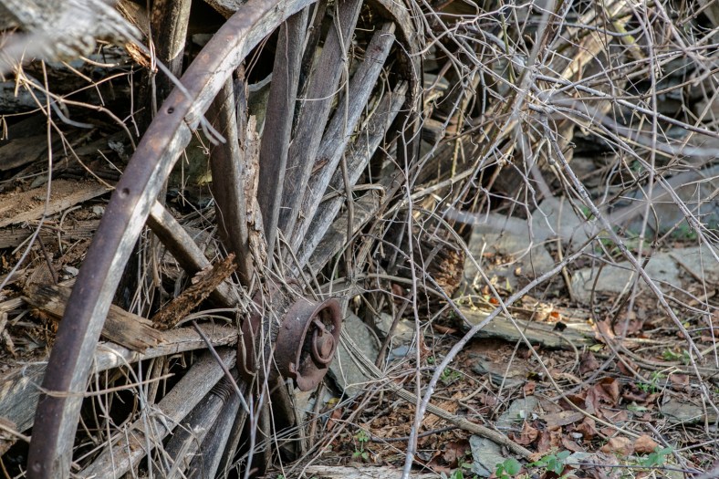 Carreta abandonada en Saulet