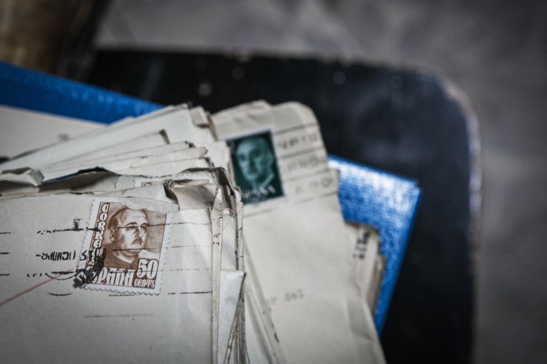 Correspondencia con filatelia de Franco