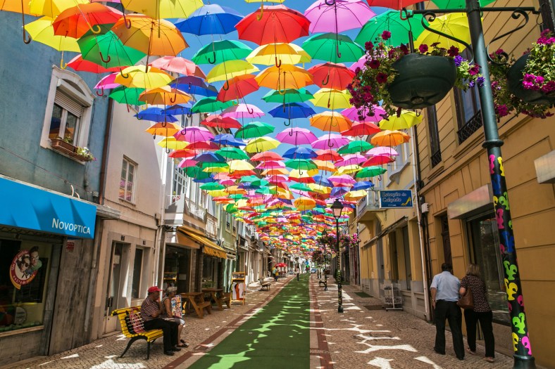 Umbrella Sky Project en Águeda