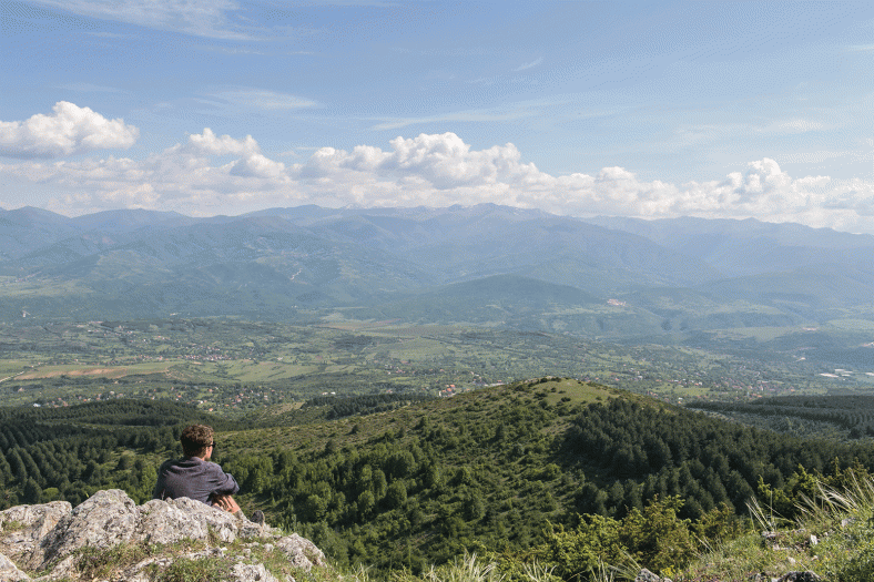 La vista desde la cima de Vodno