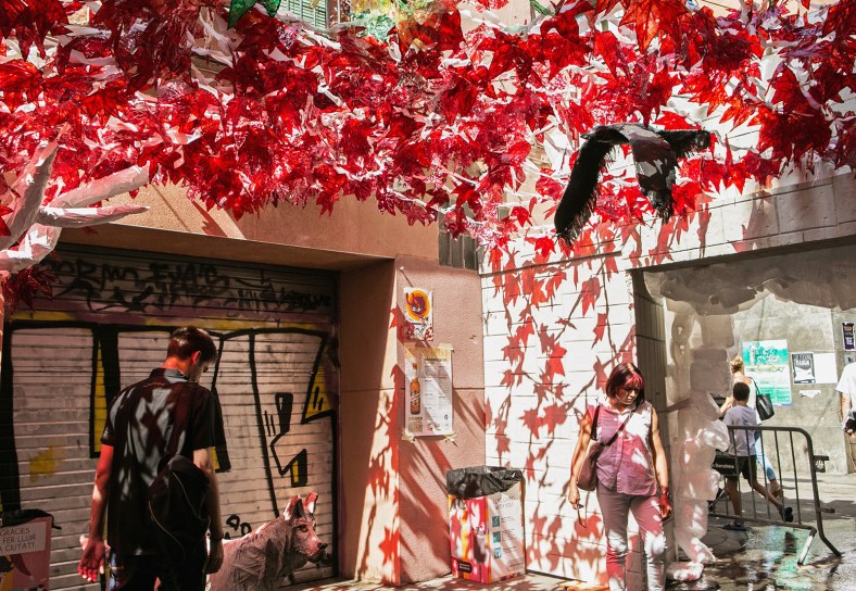 Fantasma, el lobo huargo de Jon, junto al arciano.