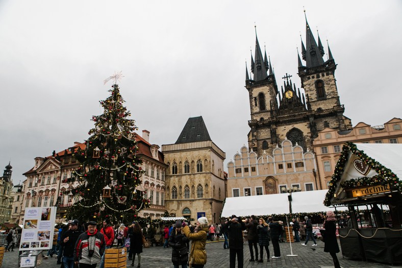 Mercado navideño en Praga
